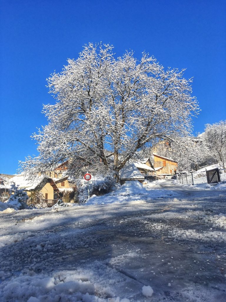 Gel sur la route