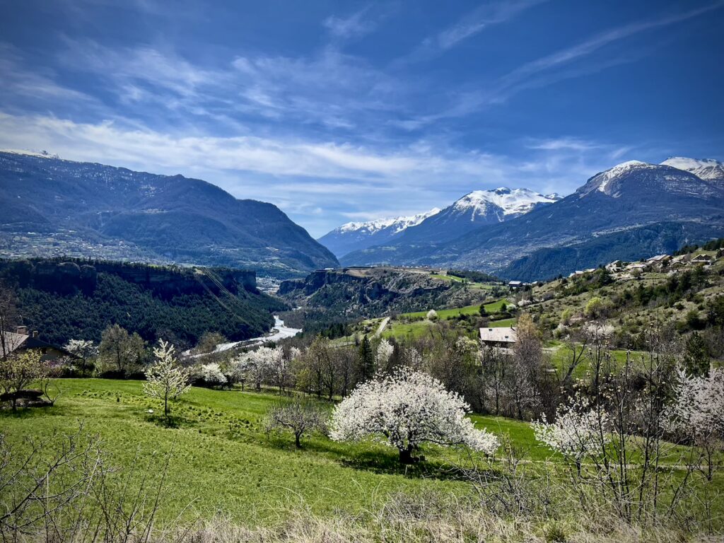 La vallée du Guil vue depuis la Font d'Eygliers