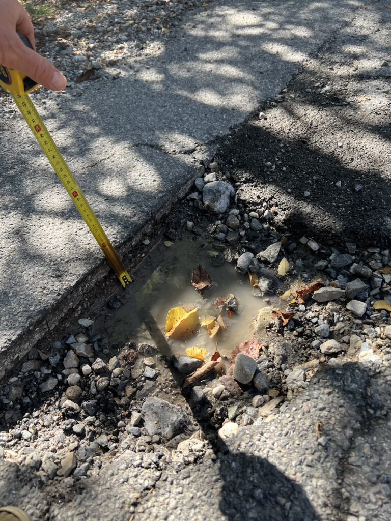 Dégradation des routes à la Font d'Eygliers